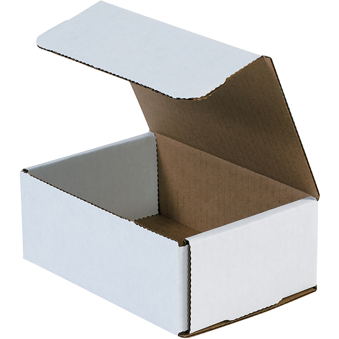 6.5 X 4.5 X 2.5" White Corrugated Mailer, 50 Mailers/Bundle