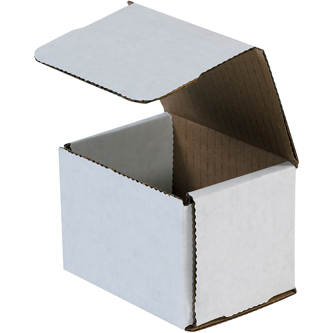 4 X 3 X 3" White Corrugated Mailer, 50 Mailers/Bundle