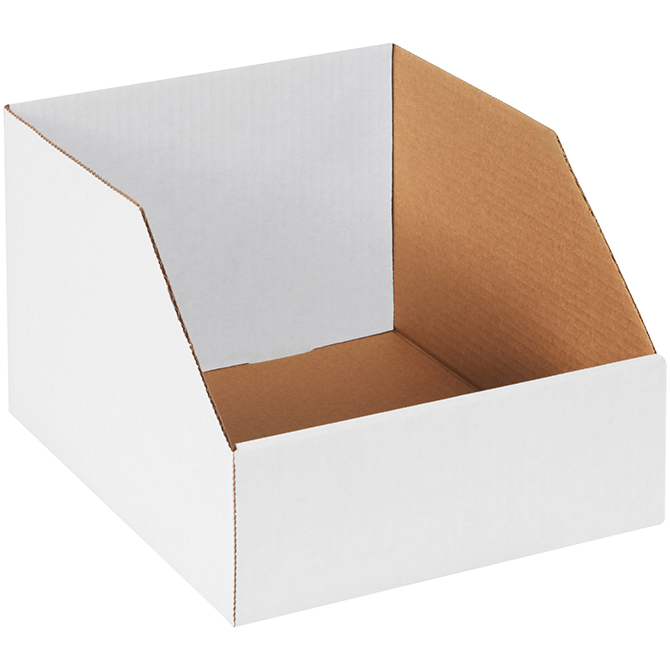 10 X 12 X 8" Jumbo Open Top Bin Boxes, 25/Bundle