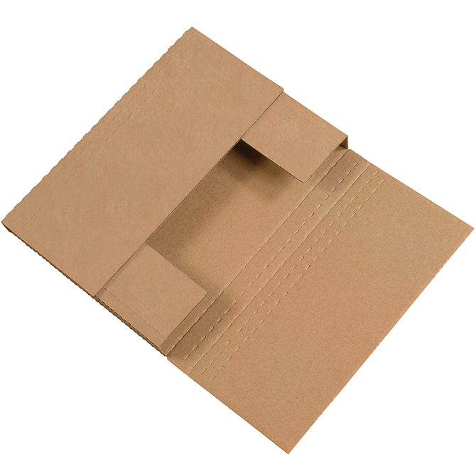 12.125 X 9.125 X 2" Kraft Easy-Fold Mailer, 50 Mailers/Bundle