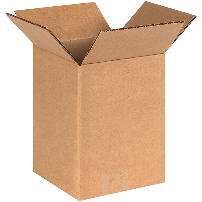 6 X 6 X 8" ECT-32 RSC Corrugated Box, 25 Boxes/Bundle