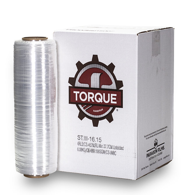 Paragon Spartan Torque ST.III-16.15 Hand Film - 16", 36 Gauge, 1500 FT., Cast, 4 Rolls/Case, 36 Cases/Skid