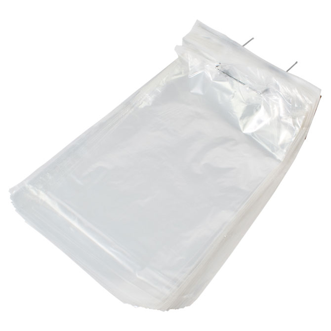 10 X 14" + 1.5" Lip Wicketed Polyethylene Bags, 1 MIL, Vented, 250/Wicket, 2000/Case