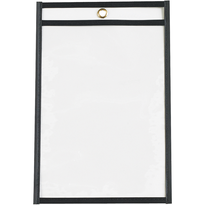 6 X 9" Job Ticket Holders - Clear, Metal Eyelet, 25 Each/Case