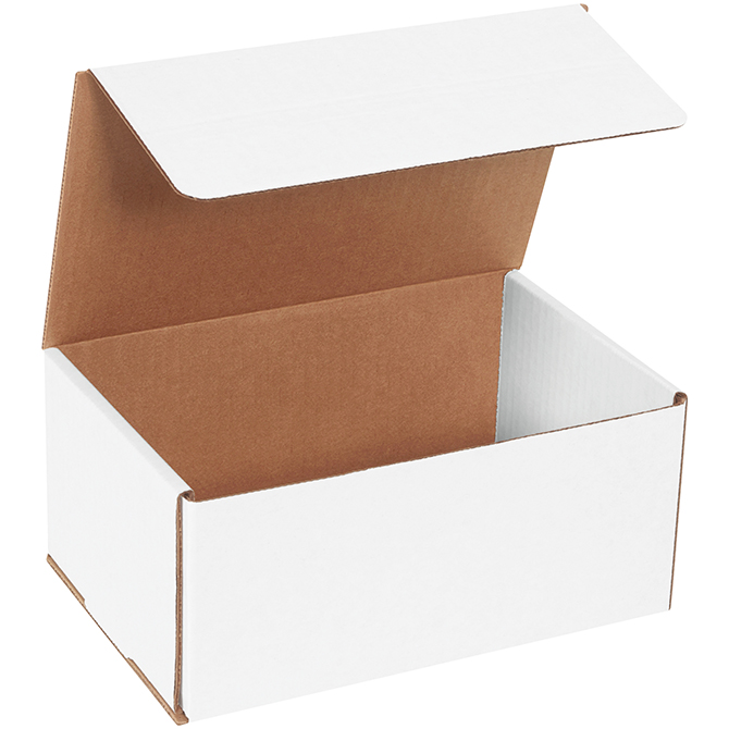 9 X 6 X 4" White Corrugated Mailer, 50 Mailers/Bundle