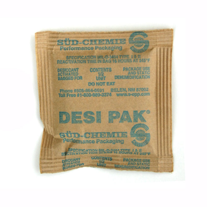 Desi Pak (Clay) IN Paper Bags - #3741, 1/2 Unit, 3 X 3.25", 550/Pail, Meets MIL-D-3464,