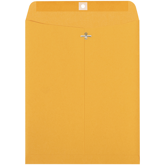 9.5 X 12.5" Clasp Envelopes, Kraft, 500/Case