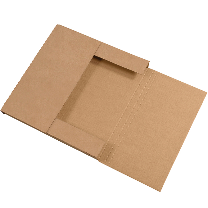 12.5 X 12.5 X 1" Kraft Easy-Fold Mailer, 50 Mailers/Bundle
