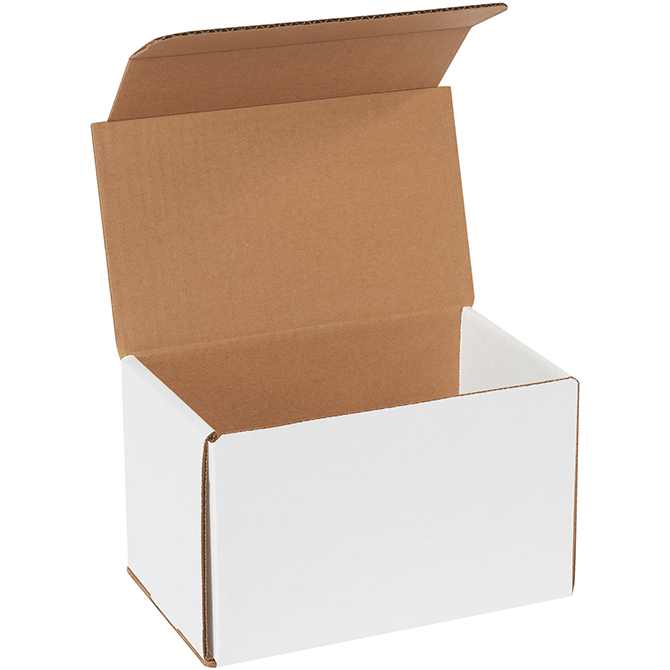 8 X 5 X 5" White Corrugated Mailer, 50 Mailers/Bundle