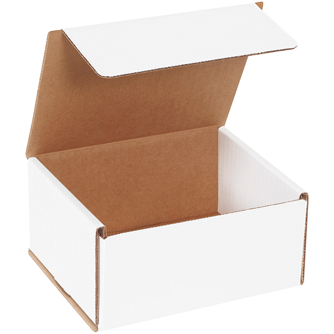 6 X 5 X 3" White Corrugated Mailer, 50 Mailers/Bundle