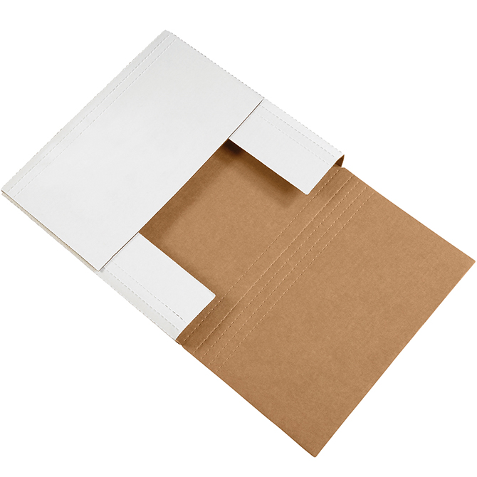 12.5 X 12.5 X 2" White Easy-Fold Mailer, 50 Mailers/Bundle