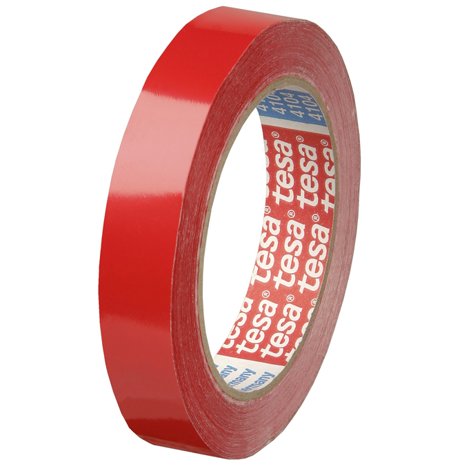 Tesa 4104 Red PVC Film Finishing Tape - 2" X 72 Yds., 36 Rolls/Case