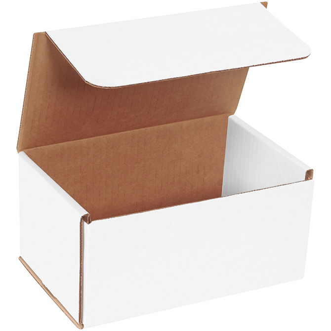 8 X 5 X 4" White Corrugated Mailer, 50 Mailers/Bundle