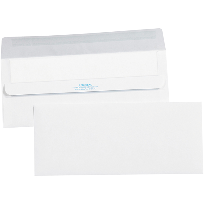 4.125 X 9.5" Gummed Envelopes, White, 2500/Case