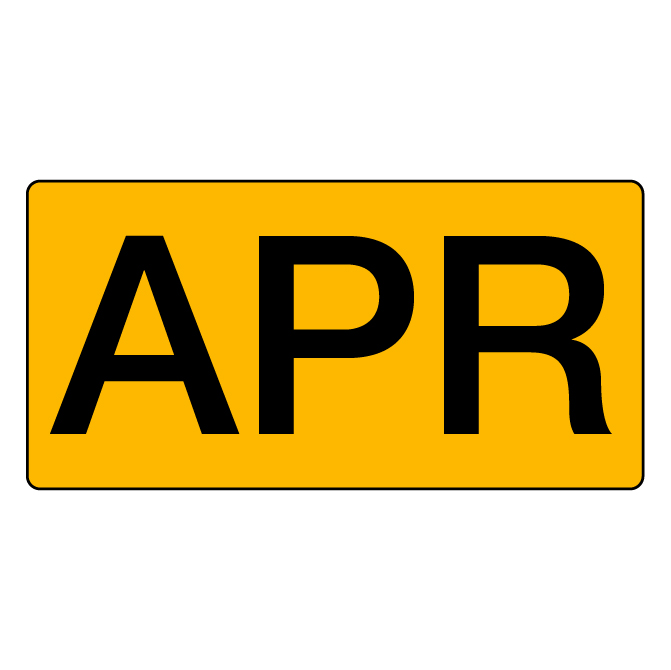 3" X 6" - "Apr" (Fluorescent Orange)Months Of The Year Labels, 500/Roll