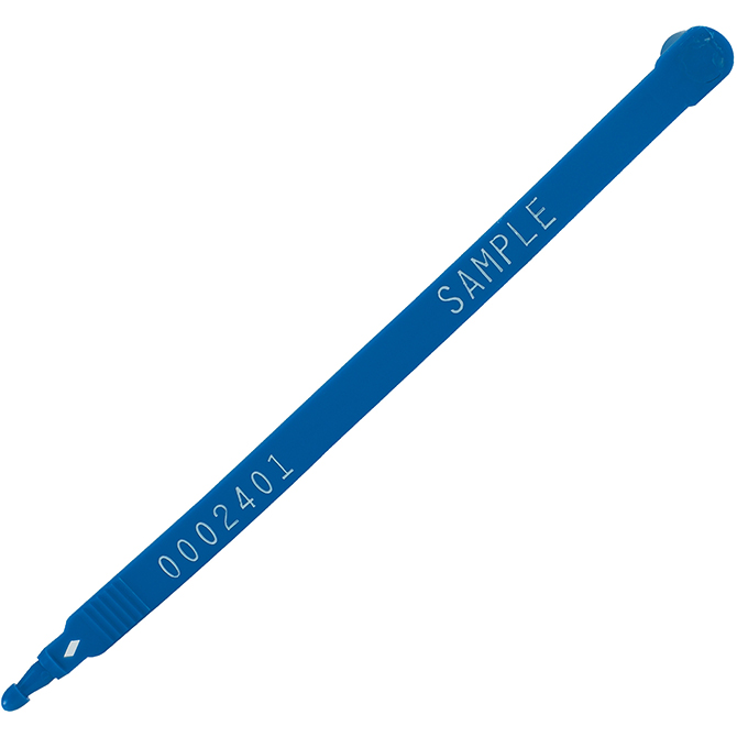 7.5" Blue Plastic Truck Seals, 100/Case