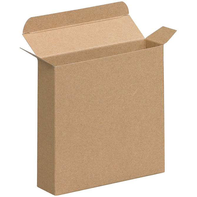 4 X 1.625 X 4" - .024" Thick Chipboard Box, Kraft, 500/Case