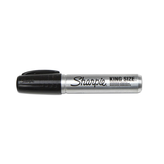 Sharpie King Size Marker - Black, Chisel Point, 12 Markers/Box, San-15001