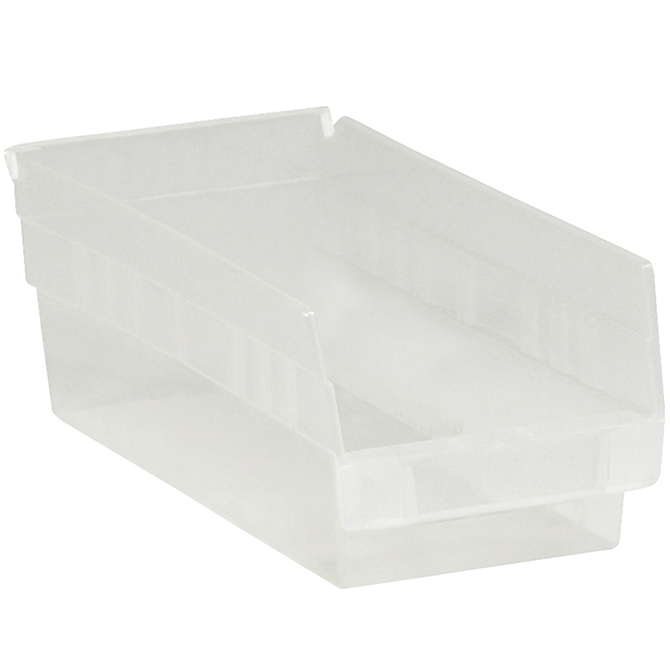 11.625 X 6.625 X 4" Plastic Shelf Bin Boxes, Clear, 30/Case