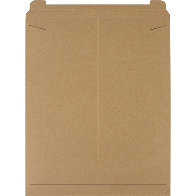 22 X 27" Tab Locking Rigid Flat Mailer, Kraft, 50/Case