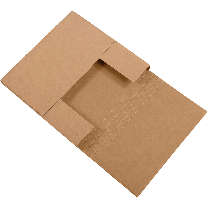 7.5 X 7.5 X 2" Kraft Easy-Fold Mailer, 50 Mailers/Bundle