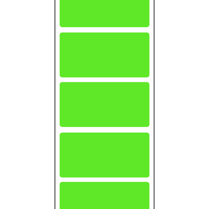 4 X 2" Thermal Transfer Labels - Pms 802 Fluor. Green, 3000/Roll, 4 Rolls/Case