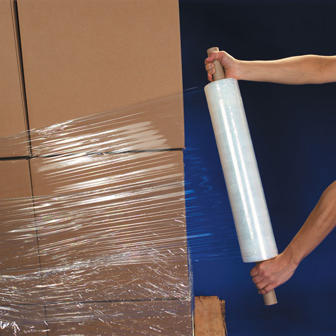Sigma RSC201080 Extended Core Stretch Film - 20", 80 Gauge, 1000 FT., 4 Rolls/Case, 48 Cases/Skid