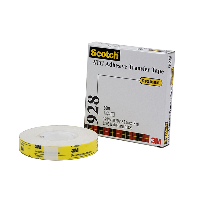 3M 928 Atg Tape - 1/2" X 36 Yds., 2 MIL, 72 Rolls/Case