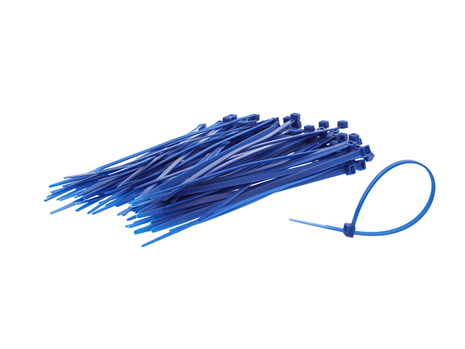Cable Ties - 8", 40 LB., Blue, 100 Each/Bag