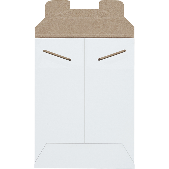 6 X 8" Tab Locking Rigid Flat Mailer, White, 100/Case