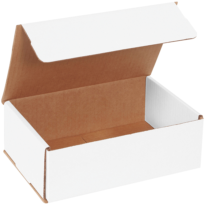 9 X 6 X 3" White Corrugated Mailer, 50 Mailers/Bundle