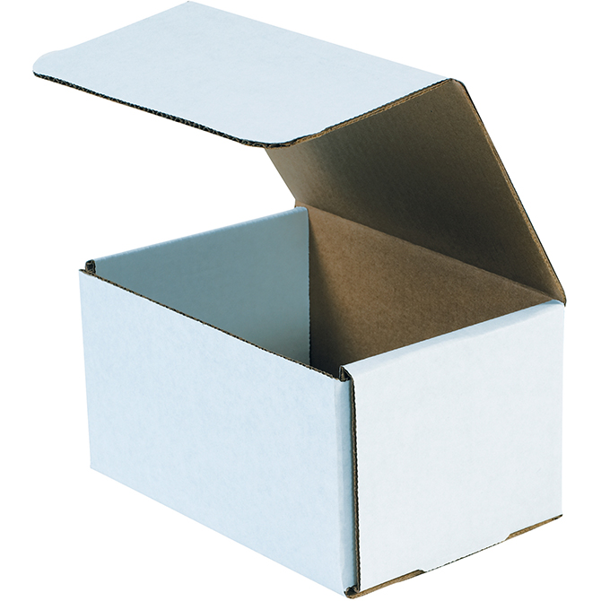 7 X 5 X 4" White Corrugated Mailer, 50 Mailers/Bundle