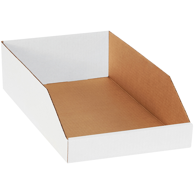 10 X 18 X 4.5" Open Top Bin Boxes, 25/Bundle