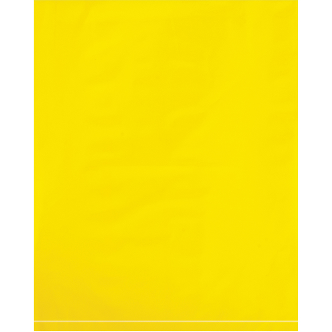 8 X 10" - 2 MIL Flat Poly Bags, Yellow, 1000/Case