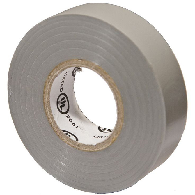 Electrical Tape (El-766AW) - 3/4" X 66 FT., Gray, 10 Rolls/Case