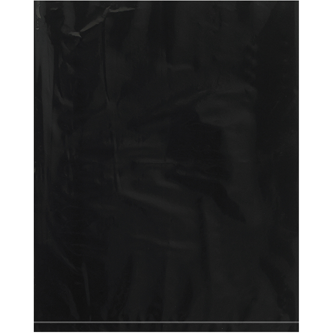 8 X 10" - 2 MIL Flat Poly Bags, Black, 1000/Case