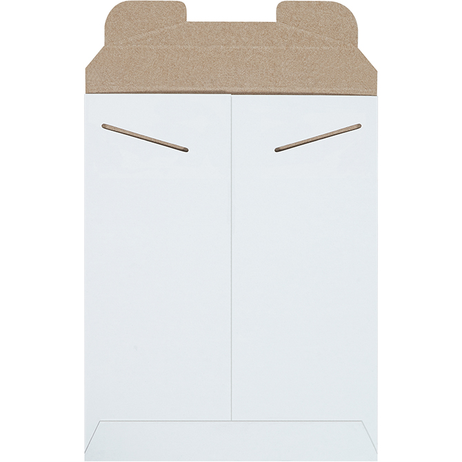 9 X 11.5" Tab Locking Rigid Flat Mailer, White, 100/Case