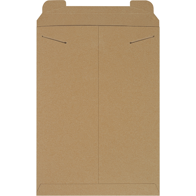 13 X 18" Tab Locking Rigid Flat Mailer, Kraft, 100/Case