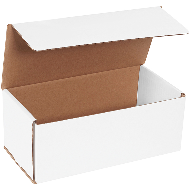 10 X 5 X 4" White Corrugated Mailer, 50 Mailers/Bundle
