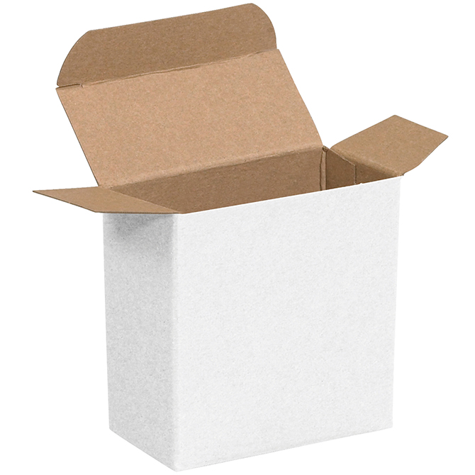 3.5 X 1.25 X 3.5" - .024" Thick Chipboard Box, White, 1000/Case