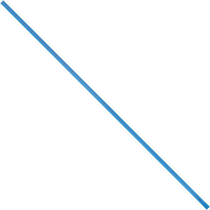 6" Plastic Pre-Cut Twist Ties, Blue, 2000/CASE