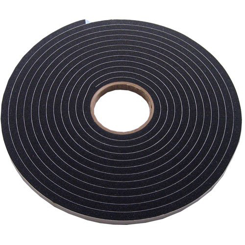 Adhesive Applications 1308 Foam Tape - 1" X 36 Yds., 125 MIL, Black, 24 Rolls/Case