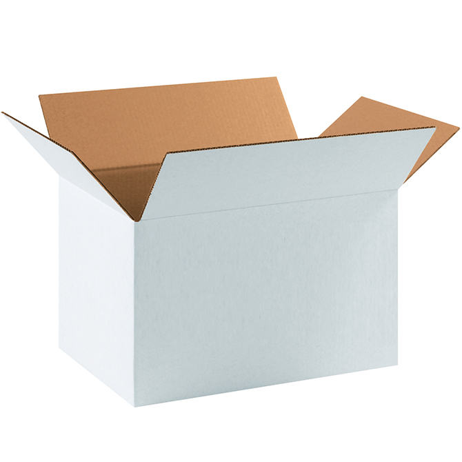 17.25 X 11.25 X 10" ECT-32 RSC Corrugated Box, White, 25 Boxes/Bundle