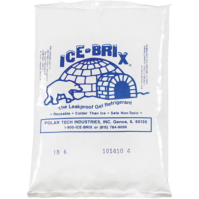 5.5 X 4 X .75" - 6 OZ. Ice-Brix&trade; Cold Packs, 48 Each/Case