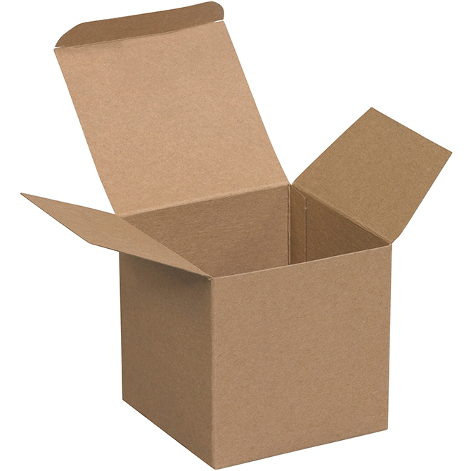 2.625 X 2 X 2.625" - .024" Thick Chipboard Box, Kraft, 500/Case