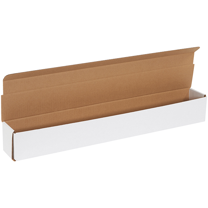 27.5 X 3.5 X 3.5" White Corrugated Mailer, 50 Mailers/Bundle