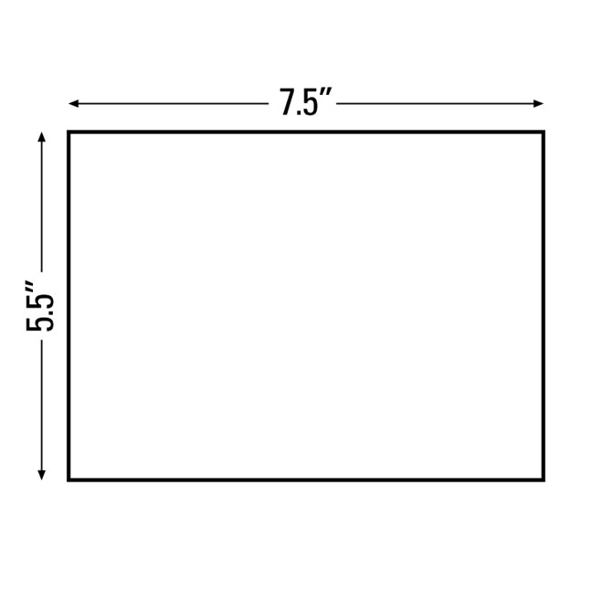 Packing List Envelopes - 7.5 X 5.5", Clear / No Print, Top Loading, 1000/Case