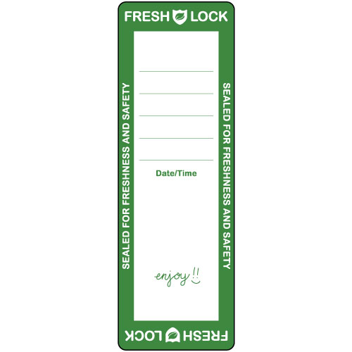Food Delivery Tamper Seal & Label - 2 X 6", Date/Time, 1000/Roll