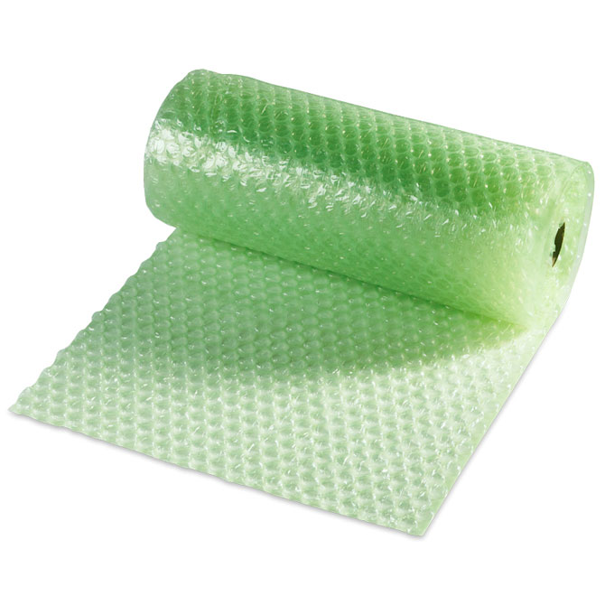3/16" - 12" X 750 FT. - Recycled Air Bubble, 12" Perf, Green, 4 Rolls/Bundle