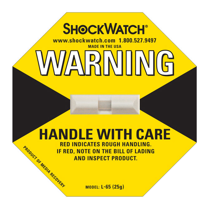 25G ShockWatch&reg; L-65 Impact Indicator, 50/Box